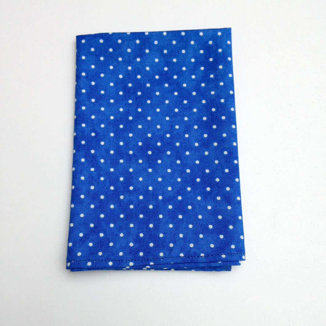 Blue & White Polka dot Cotton Pocket Square