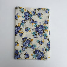 White/Blue/Yellow Floral Cotton Pocket Square