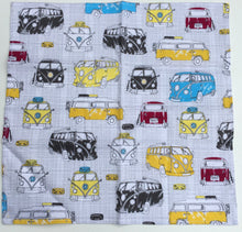 Multi Colour Camper Van Cotton Pocket Square