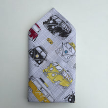 Multi Colour Camper Van Cotton Pocket Square