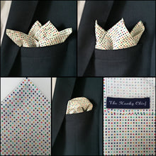 Multi-Coloured Polkadot Cotton Pocket Square