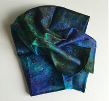 Purple, Green & Blue Silk Pocket Square