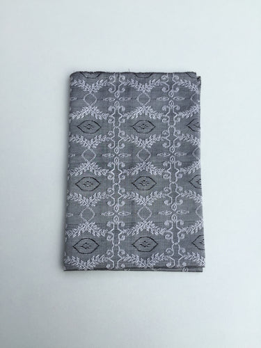 Silver Silk Pocket Sqaure